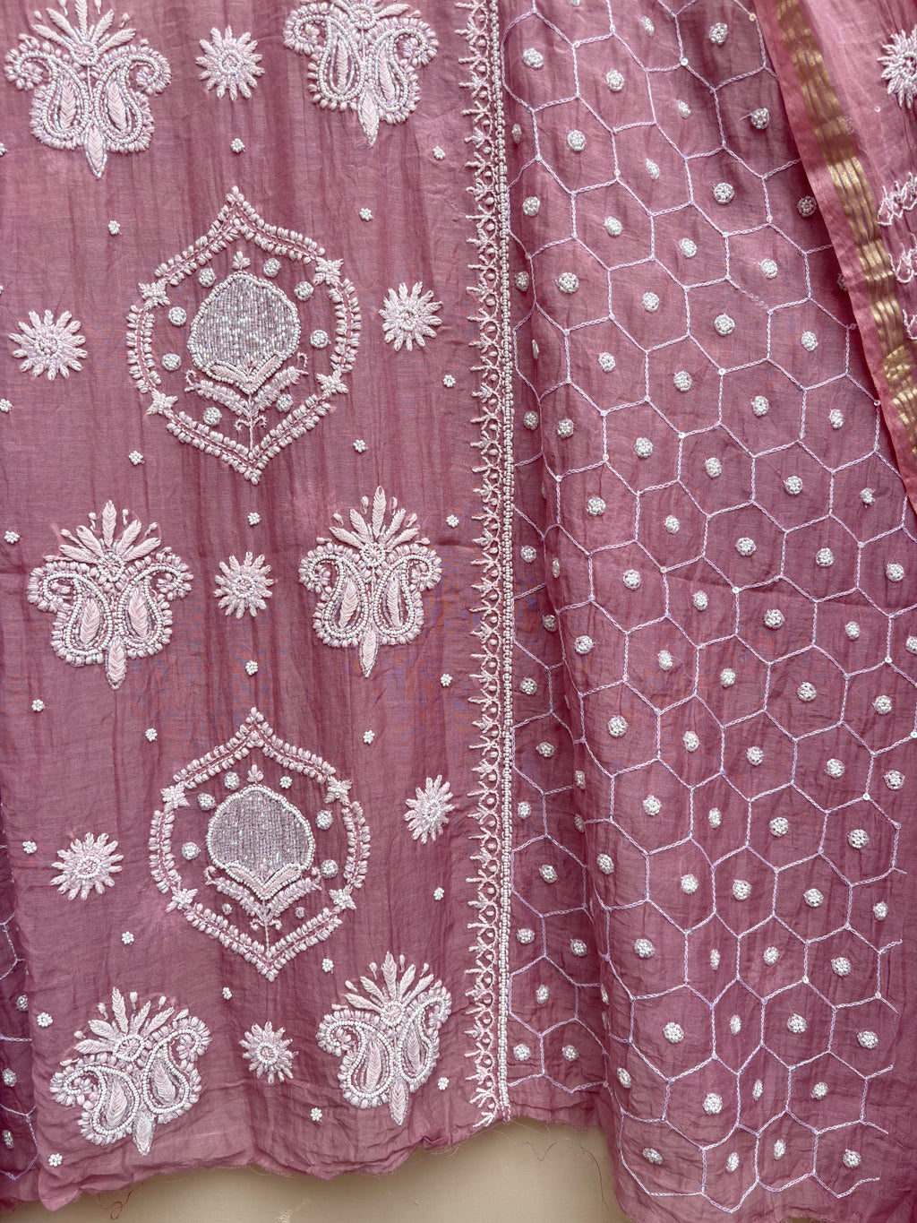 Close up of embroidery