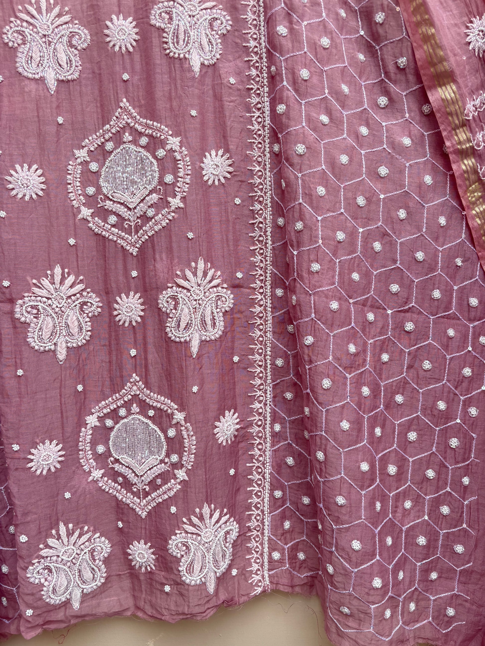 Close up of embroidery