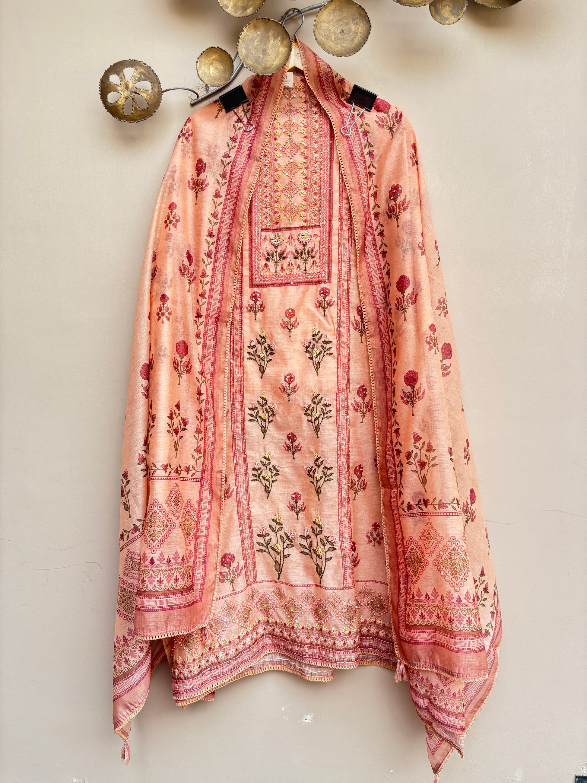 Blush Meadow Unstitched Suit