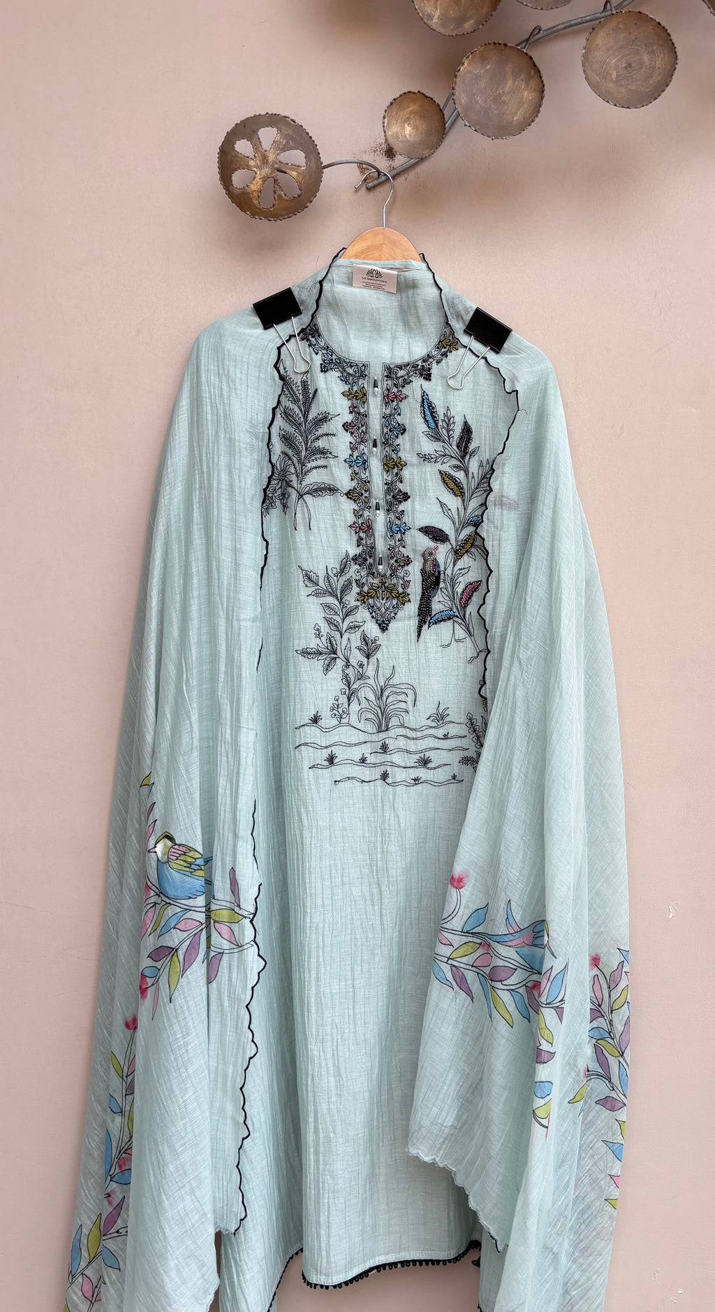 Zayba Grace Mulmul Chanderi Unstitched Suit