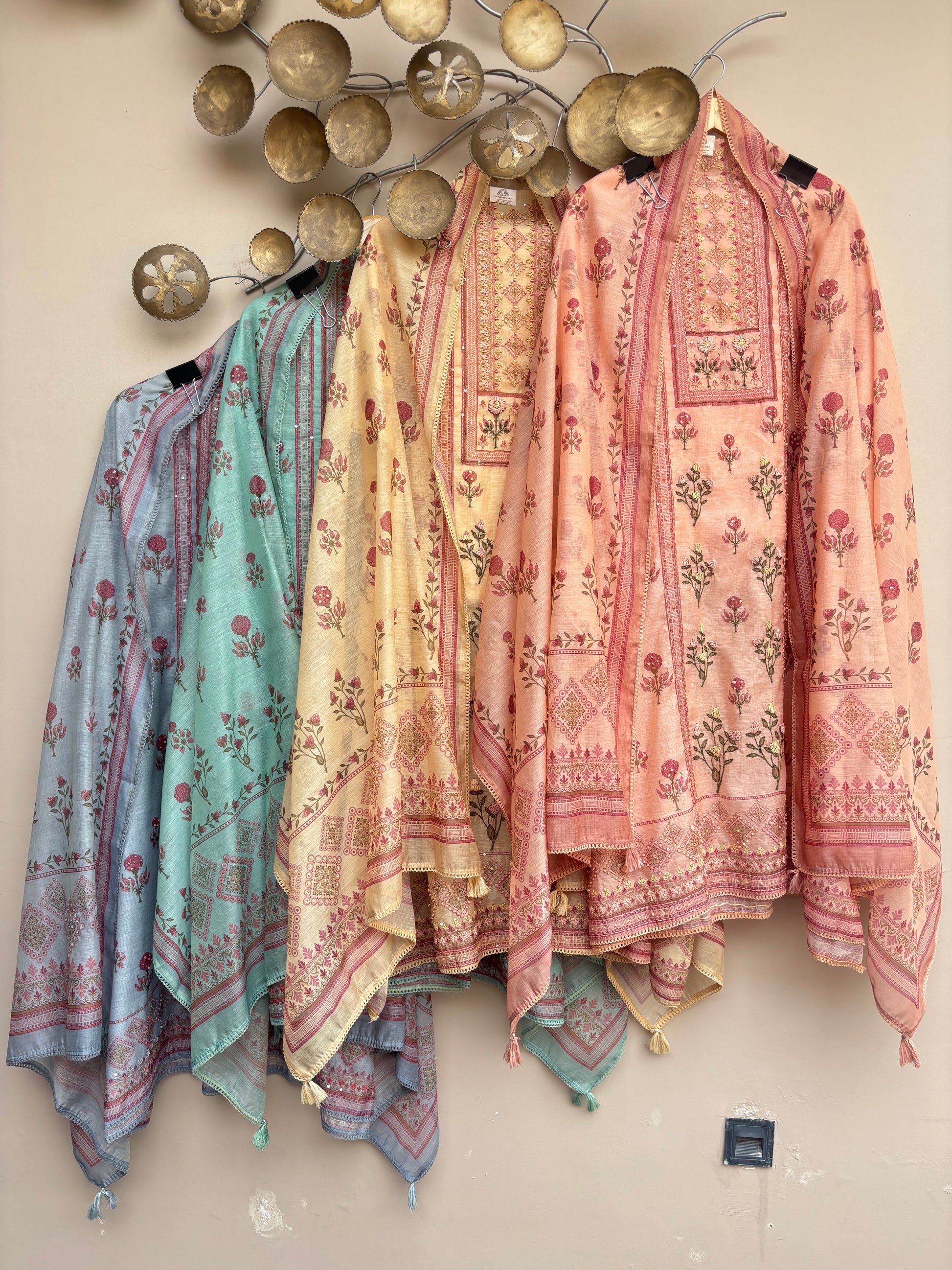Blush Meadow Unstitched Suit