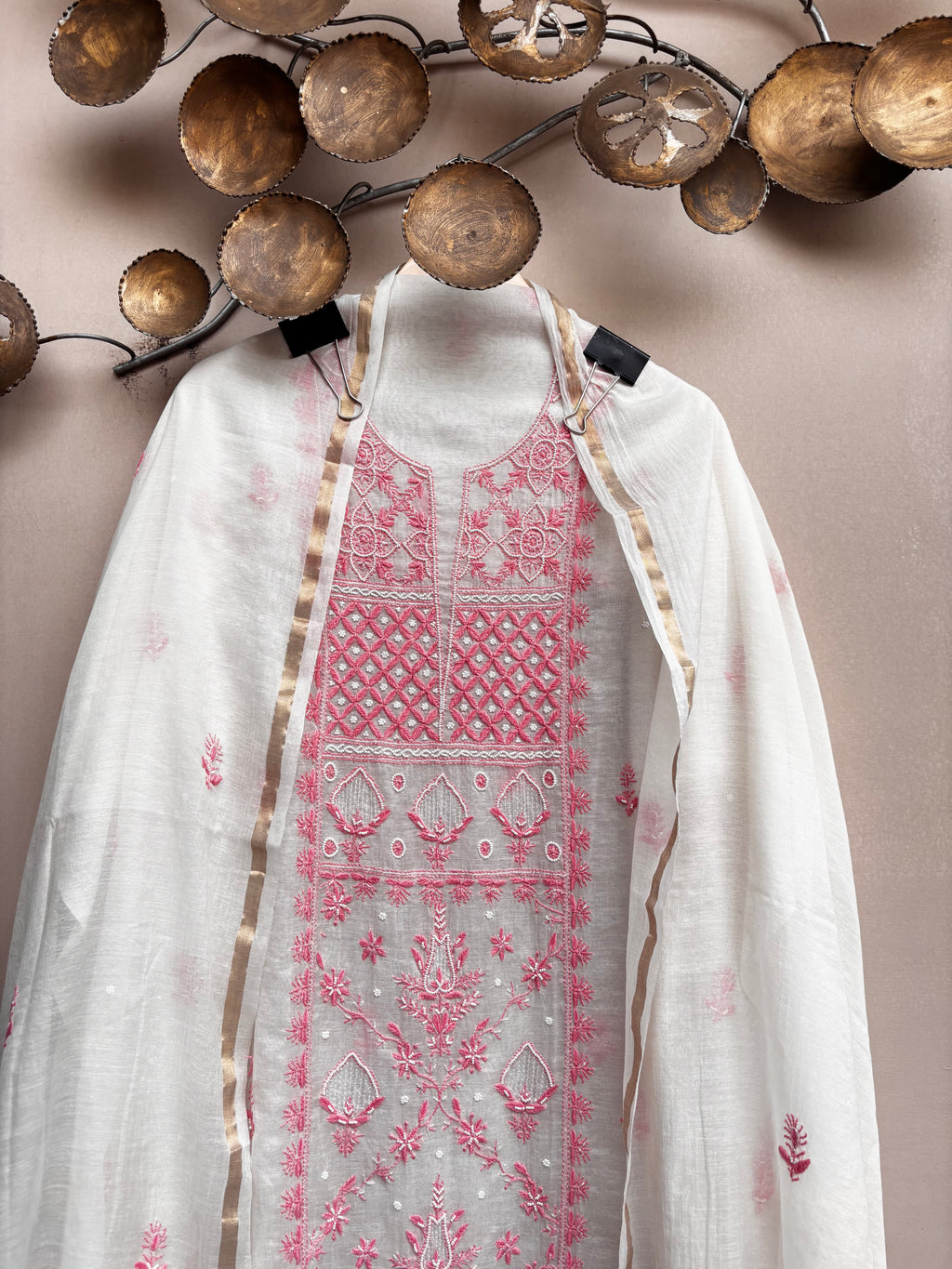 Pearl Blush Unstitched Suit