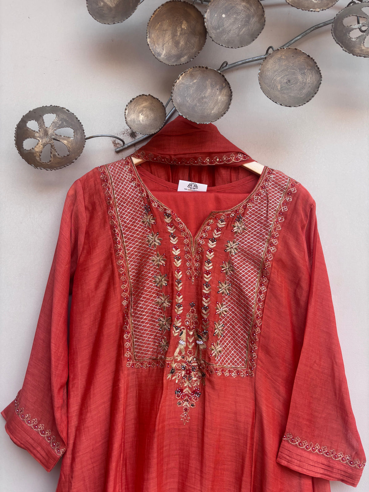 Jahanara Mulmul Chanderi Kurta Set