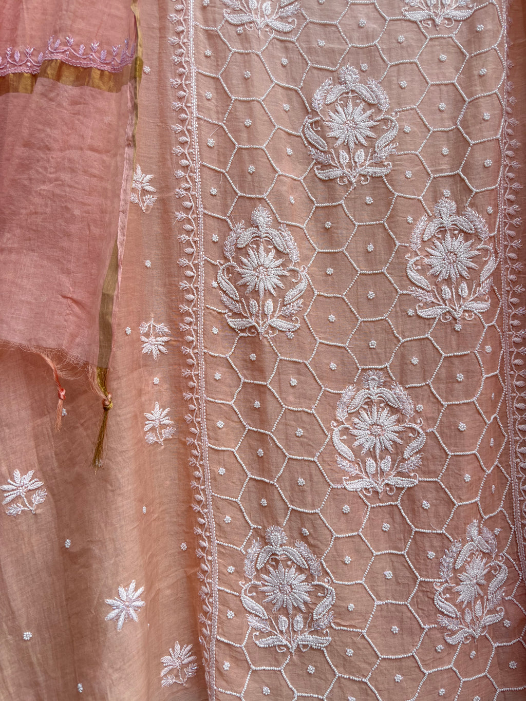 Close up of embroidery