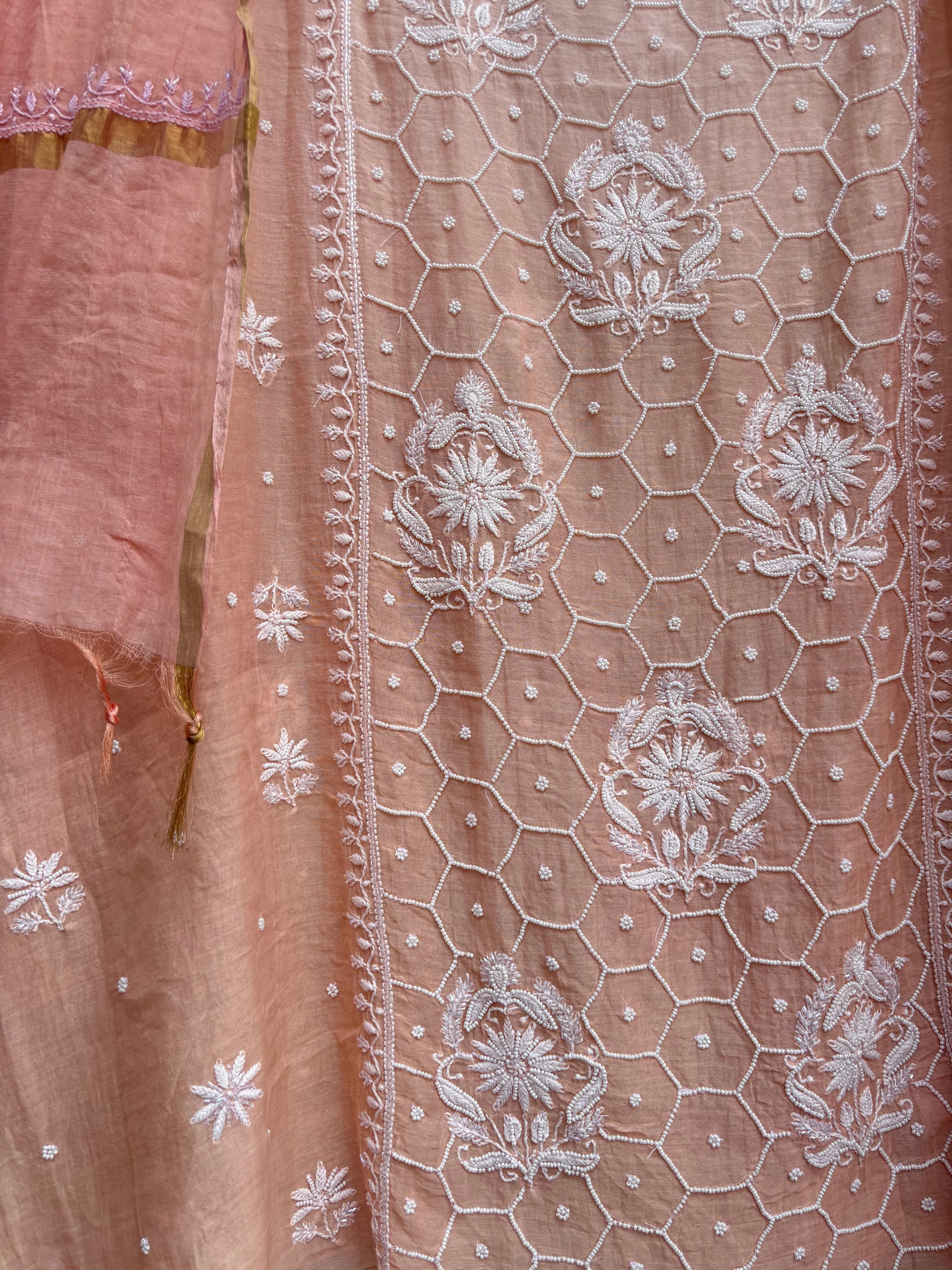 Close up of embroidery
