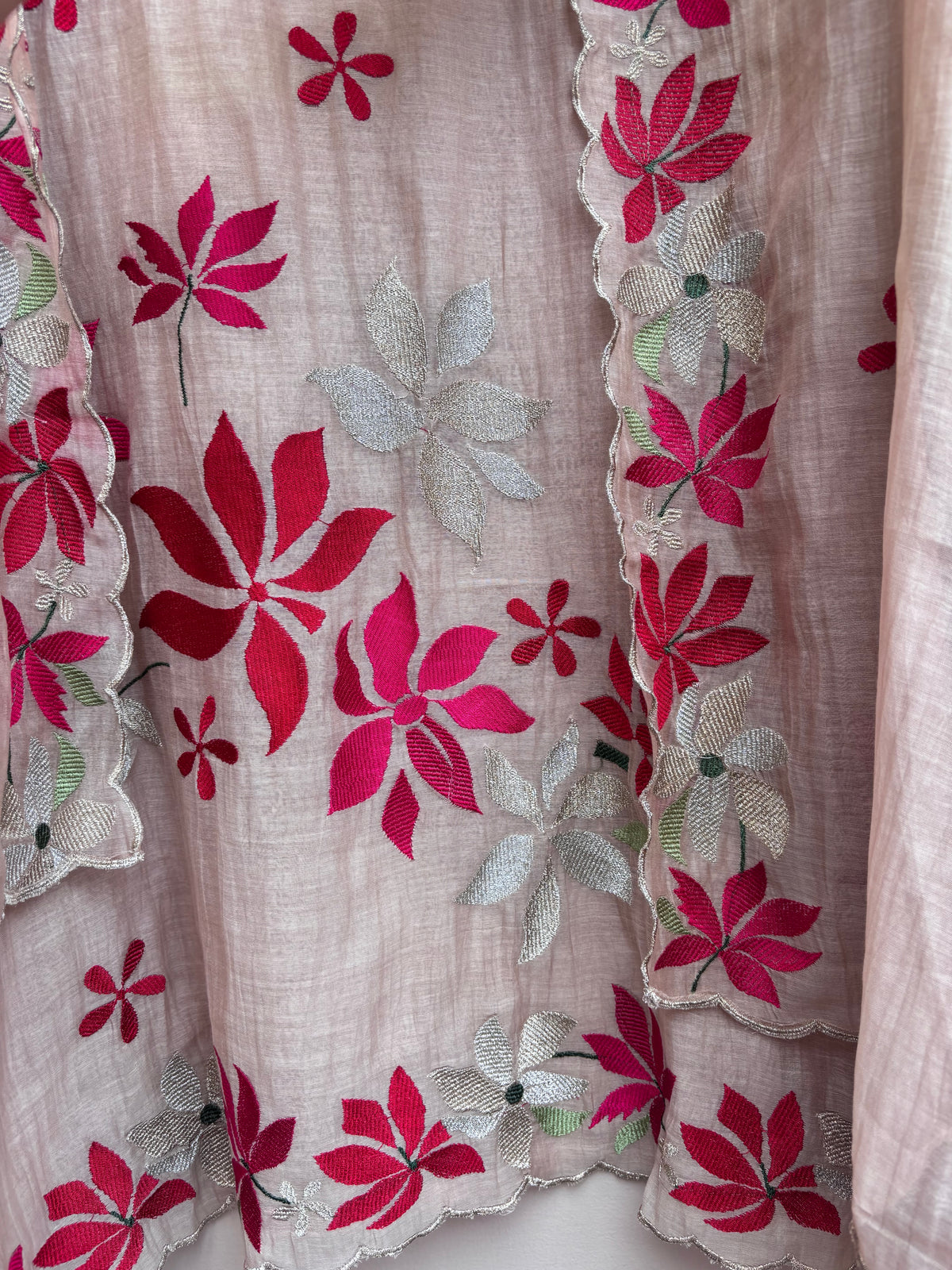 Yusra Veil Mulmul Chanderi Unstitched Suit