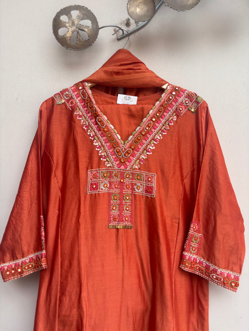 Zeba Chanderi Kurta Set