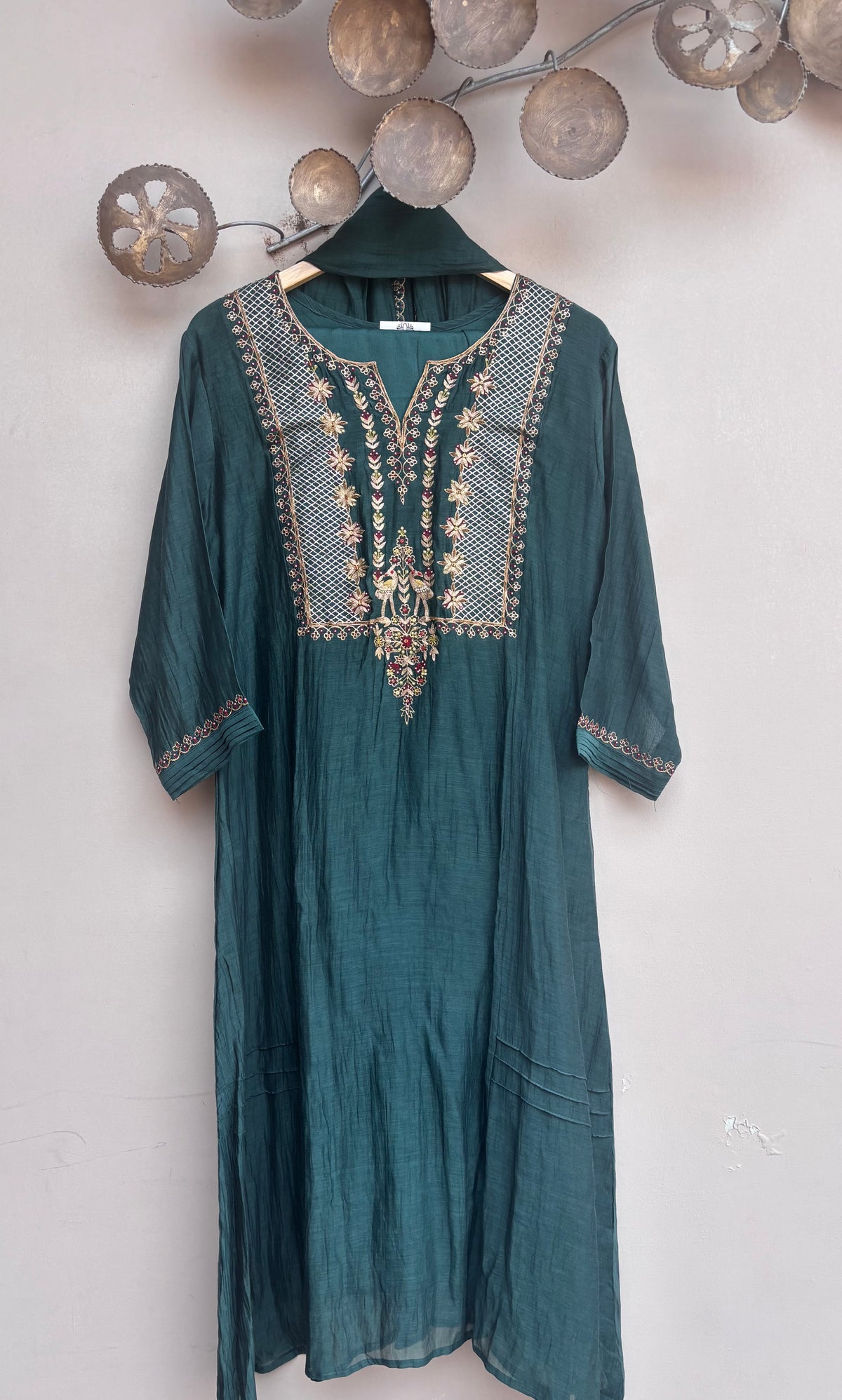 Jahanara Mulmul Chanderi Kurta Set