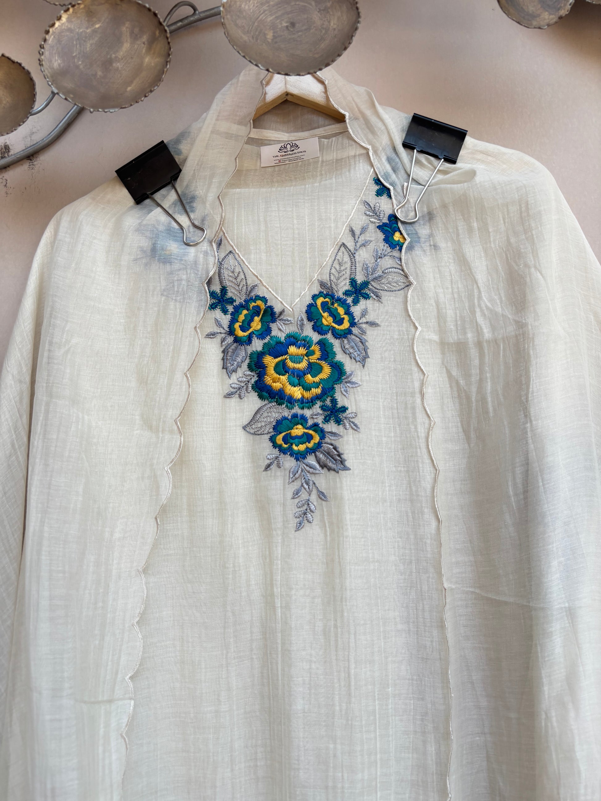 Ivory Bloom Whisper Unstitched Suit