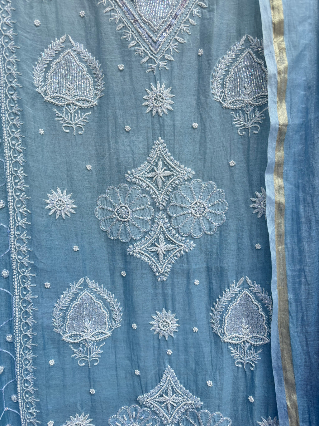 Close up of embroidery