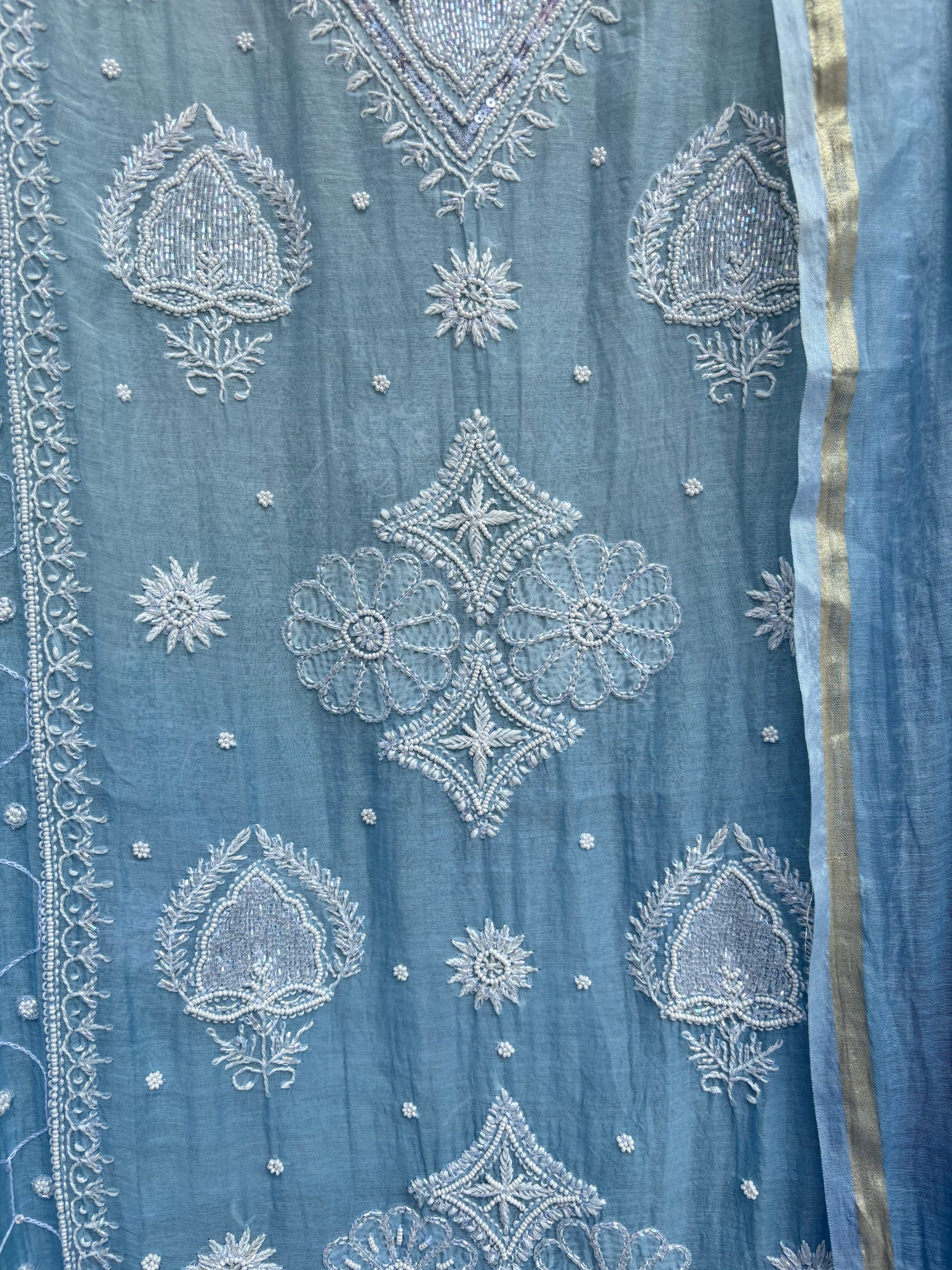 Close up of embroidery