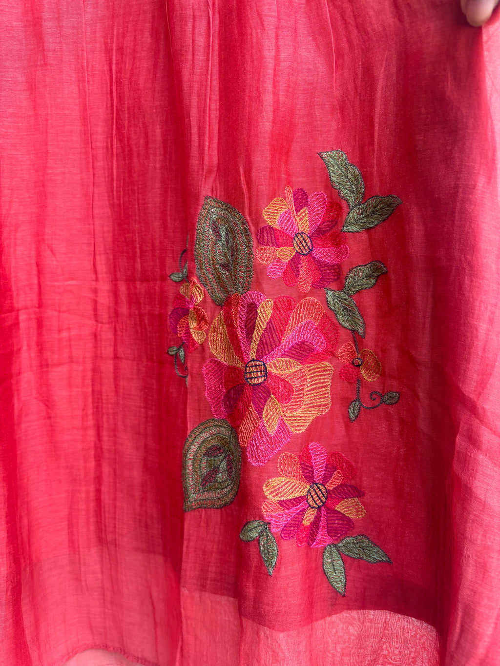 Mahnoor Mulmul Chanderi Kurta Set