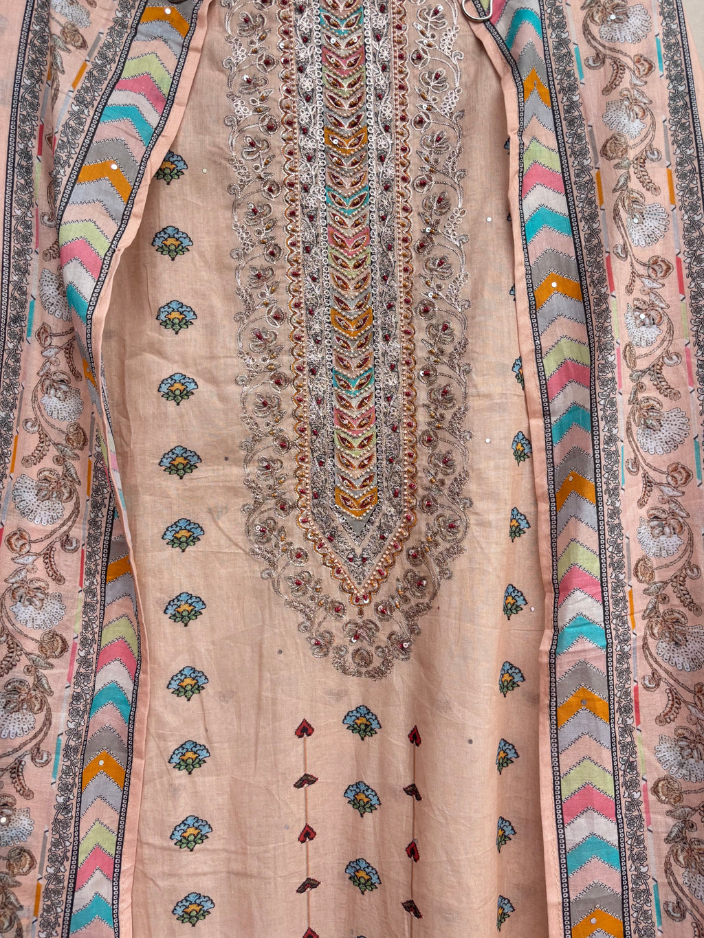 Afsana Mulmul Unstitched Suit