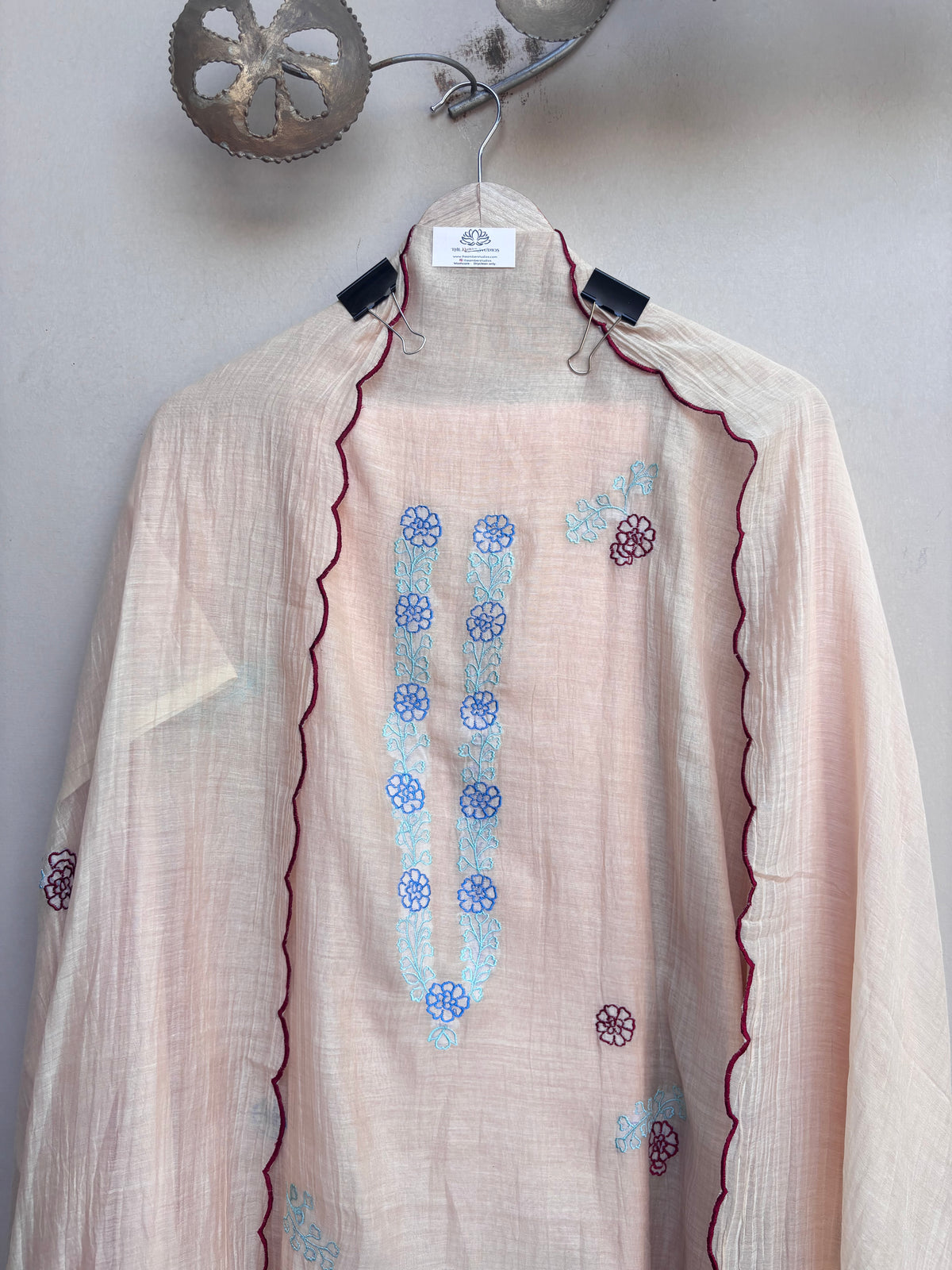 Haneen Aura Mulmul Chanderi Unstitched Suit