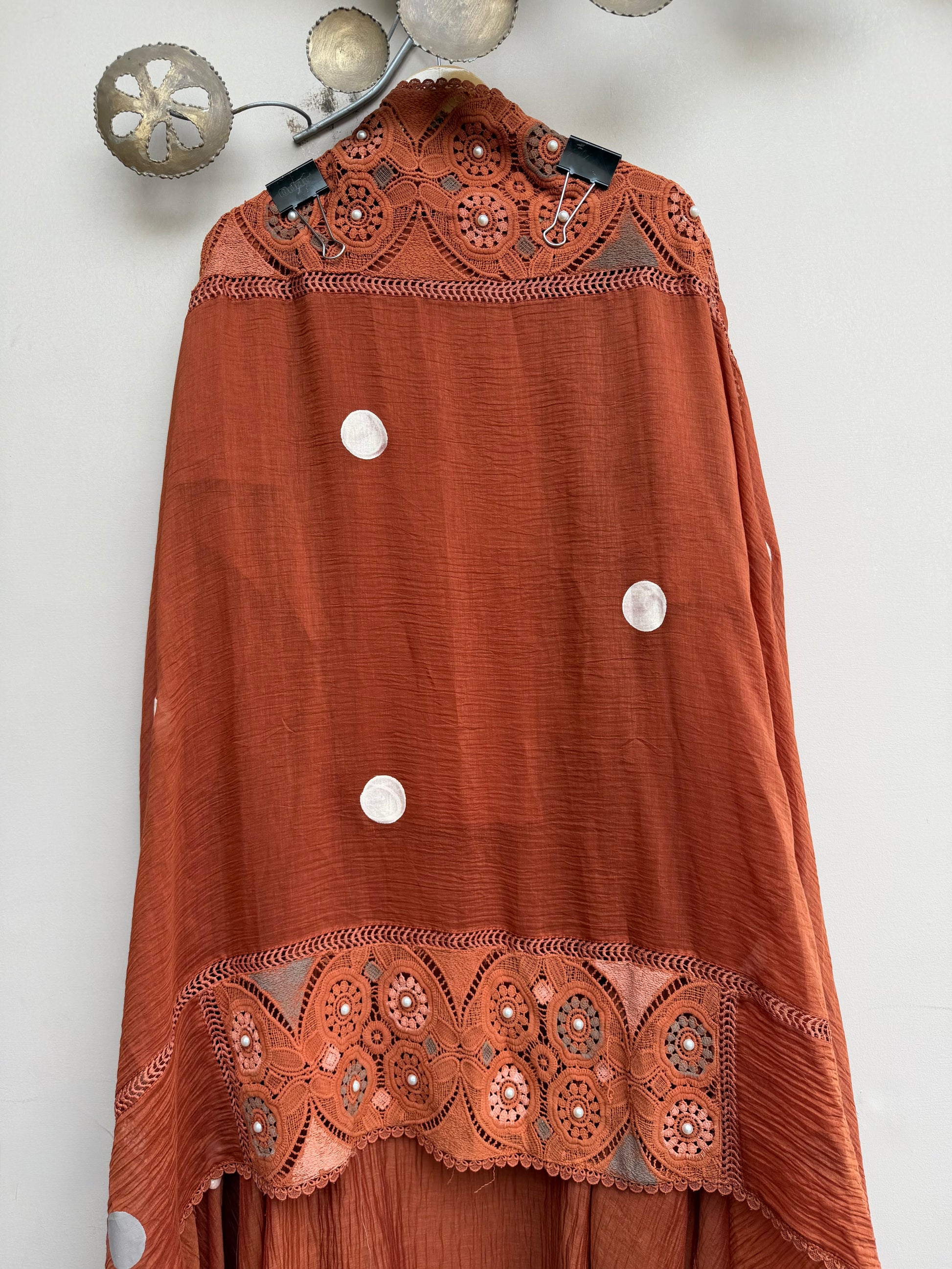 Fiza Polka Pearl Unstitched Suit