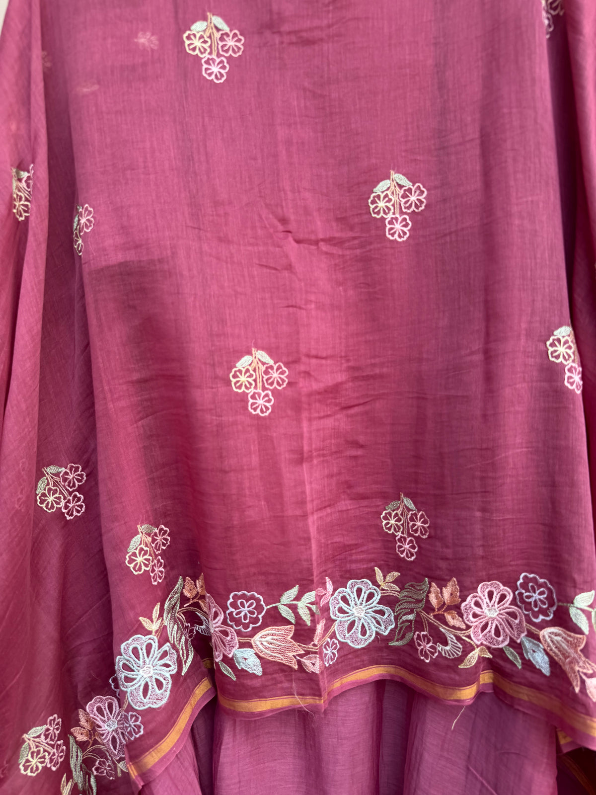 Mehreen Elegance Mulmul Chanderi Unstitched Suit