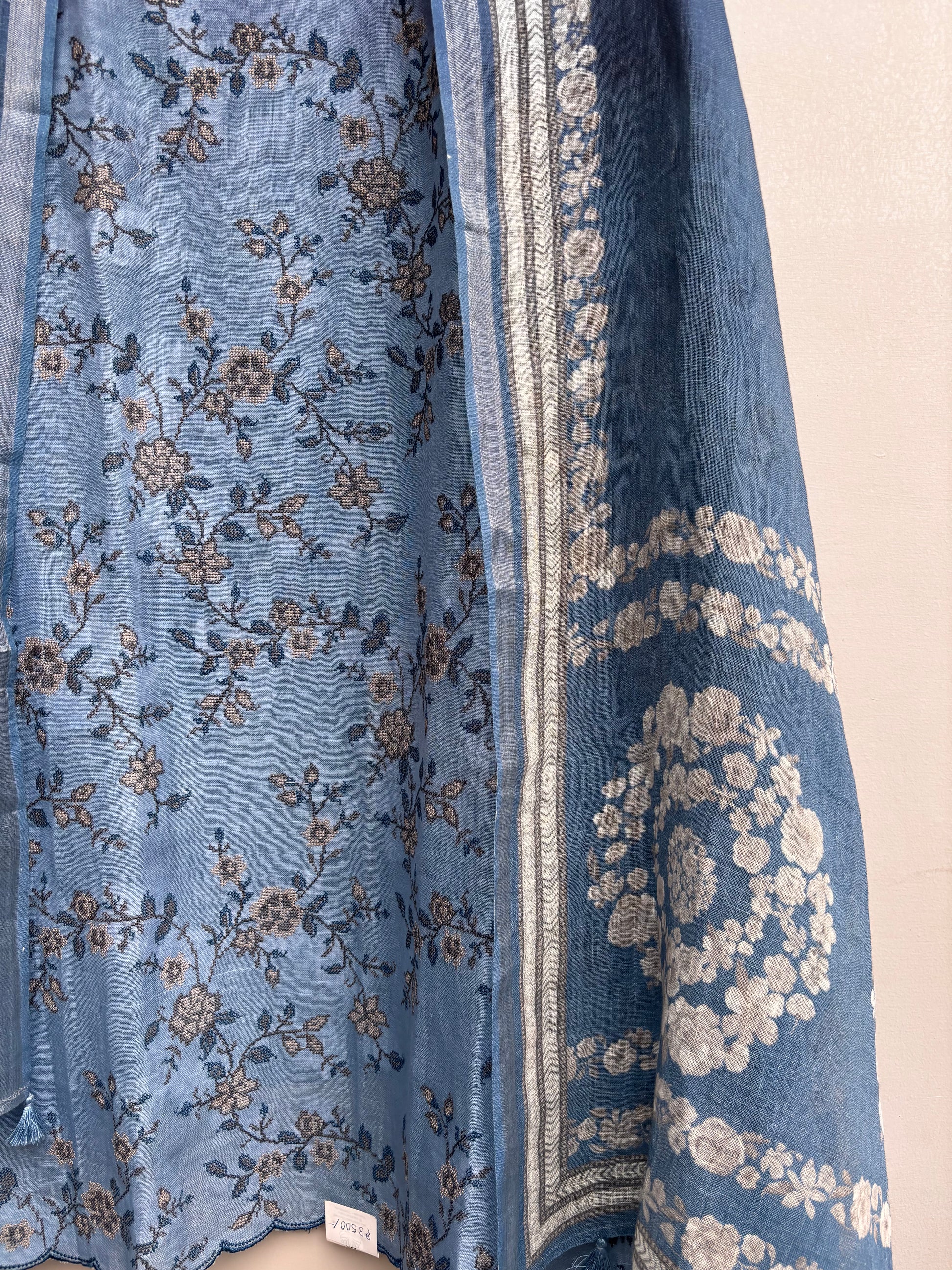 Blue Mirage Linen Unstitched Suit