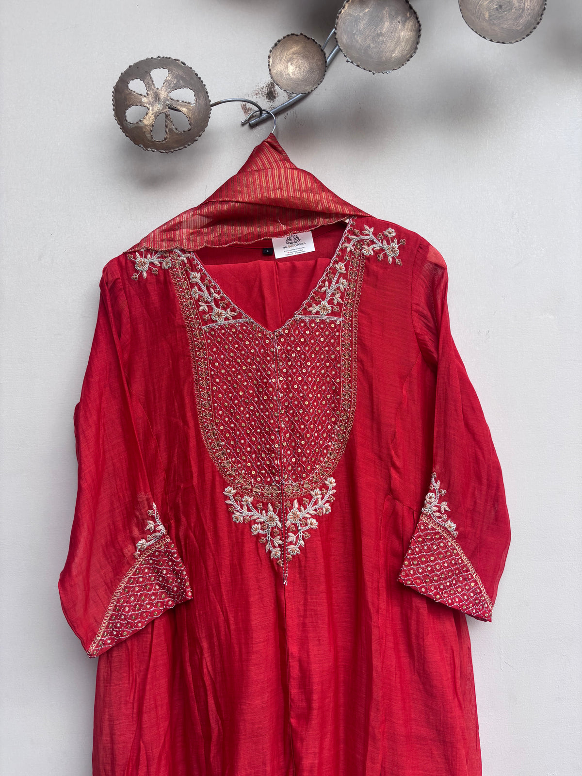 Mehrunnisa Mulmul Chanderi Kurta Set
