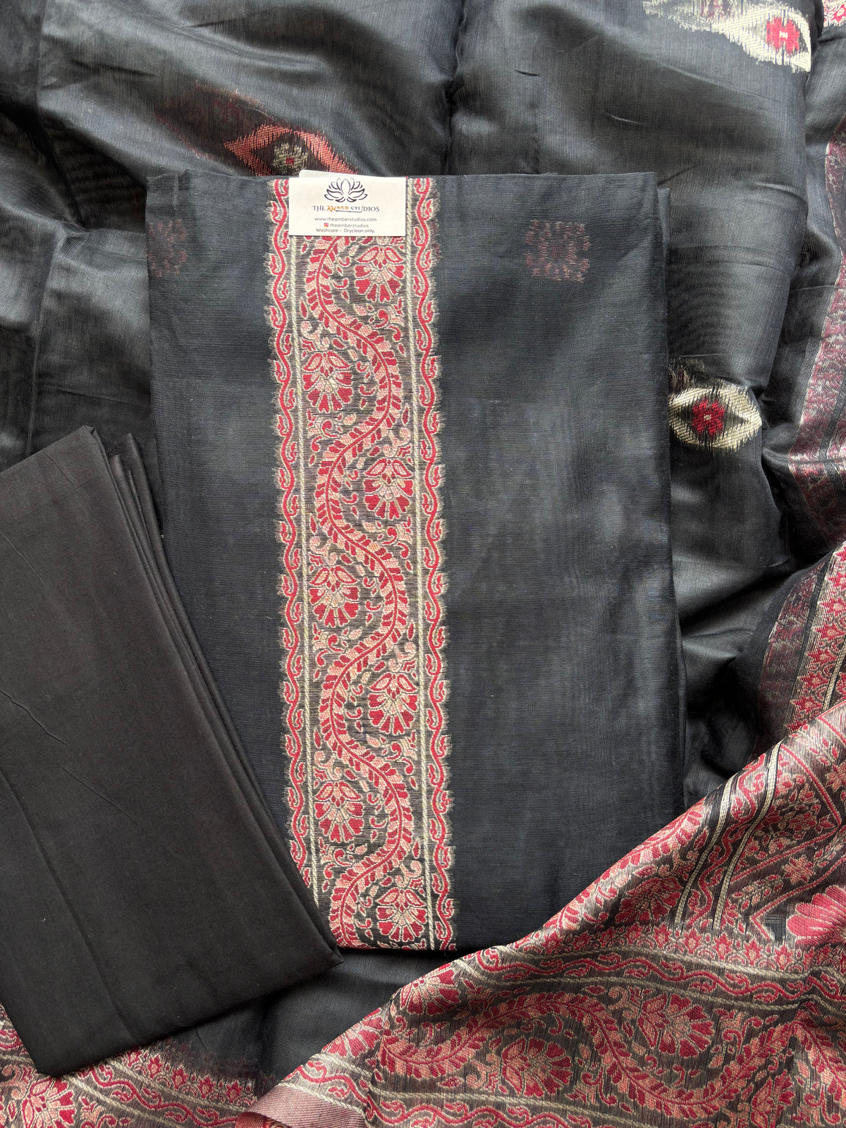 Sutrika Jamdani Cotton Unstitched Suit