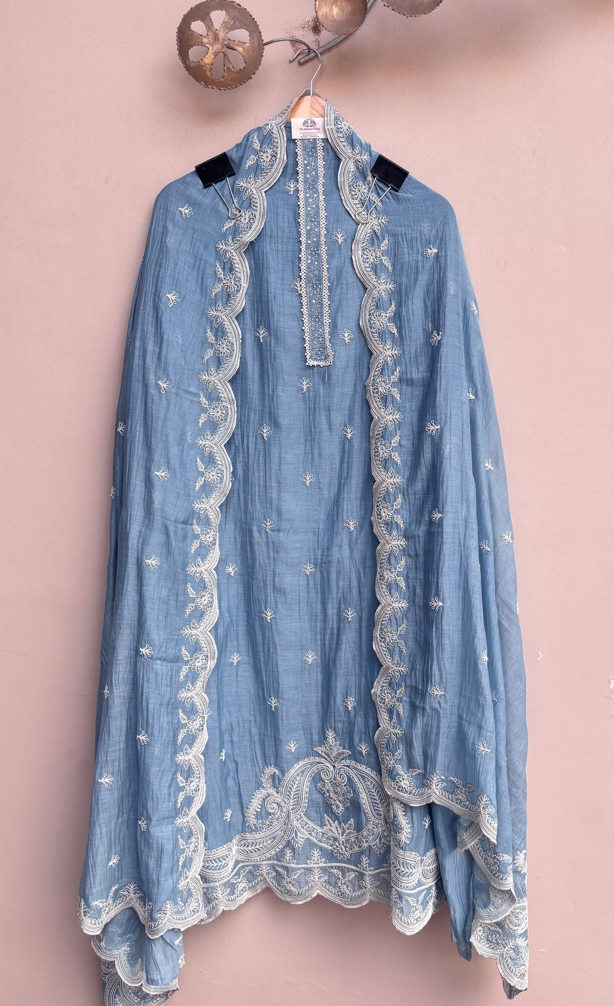 Gulchehra Mulmul Chanderi Unstitched Suit
