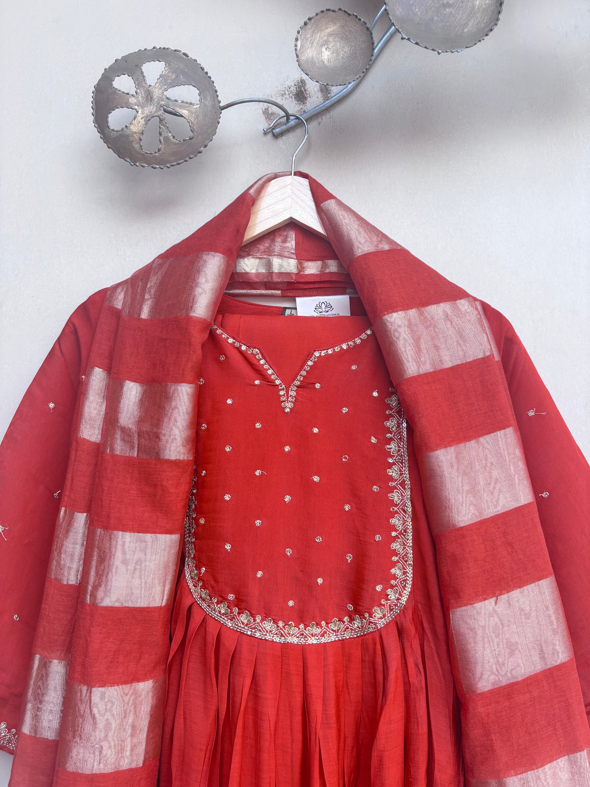 Fizaan Mulchanderi Blend 3pc Kurta Set