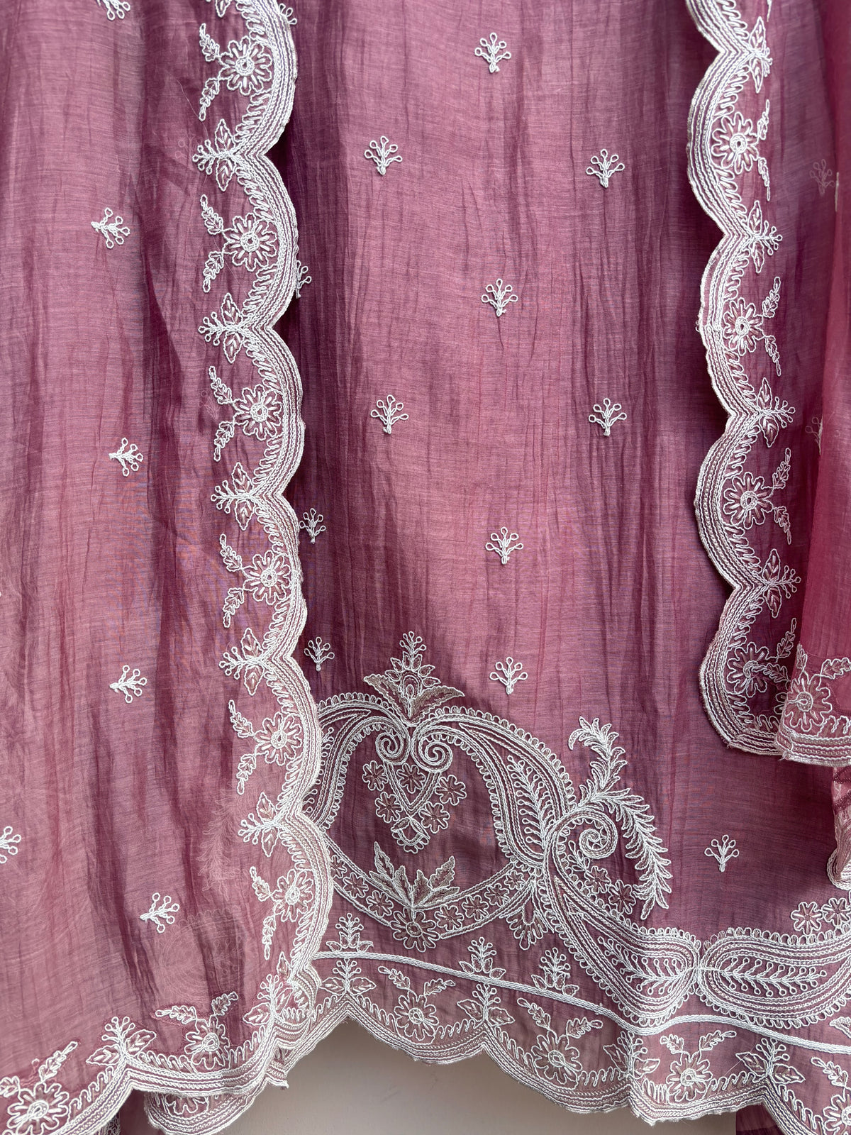 Gulchehra Mulmul Chanderi Unstitched Suit