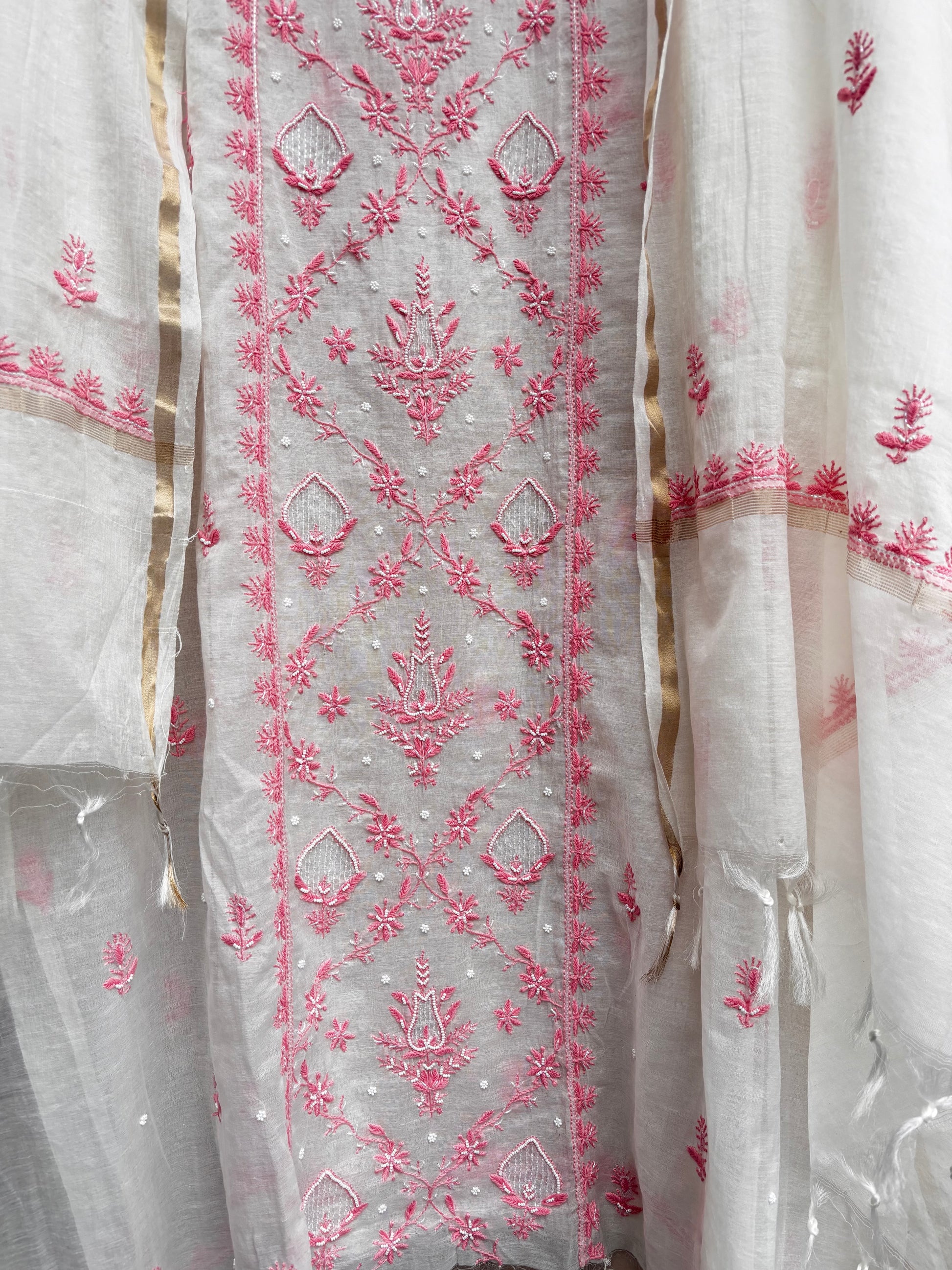 Pearl Blush Unstitched Suit