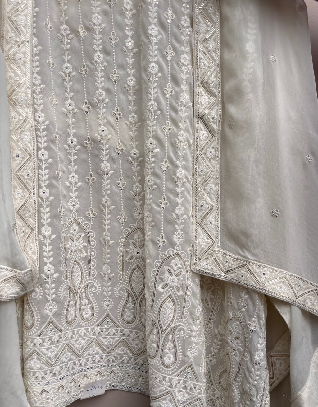 Moonlit Ivory Unstitched Suit