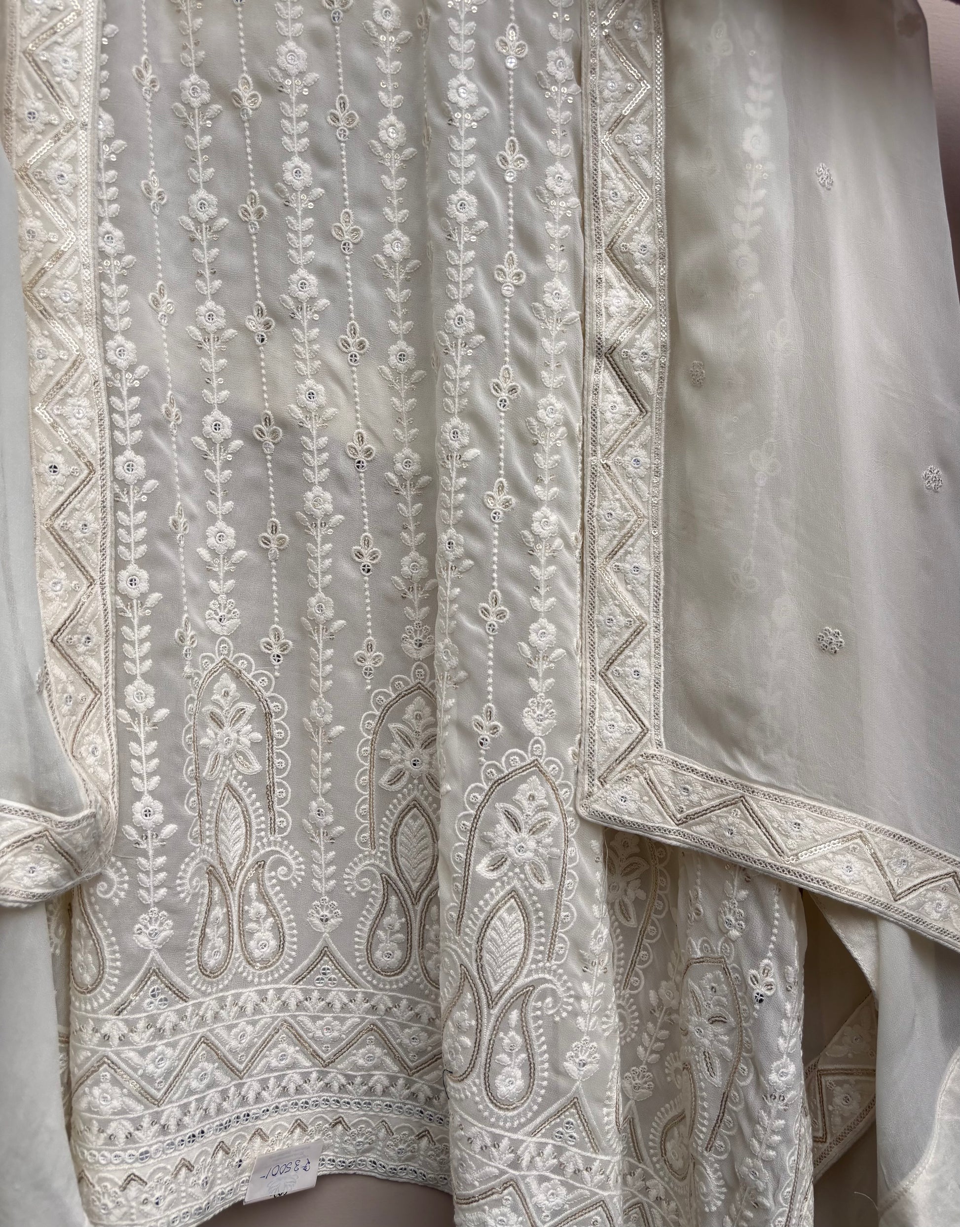 Moonlit Ivory Unstitched Suit