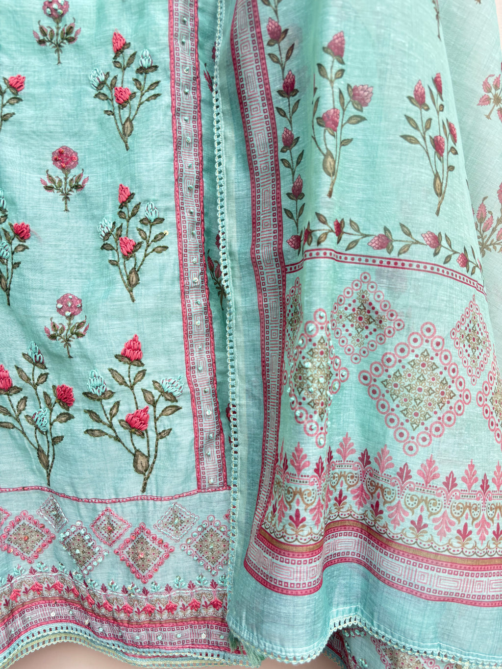 Blush Meadow Unstitched Suit