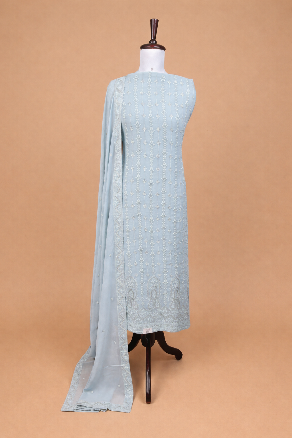 Pure Georgette with Thread and Pearl Sequence Embroidery Suit