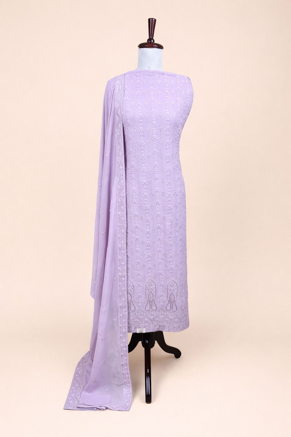 Pure Georgette with Thread and Pearl Sequence Embroidery Suit