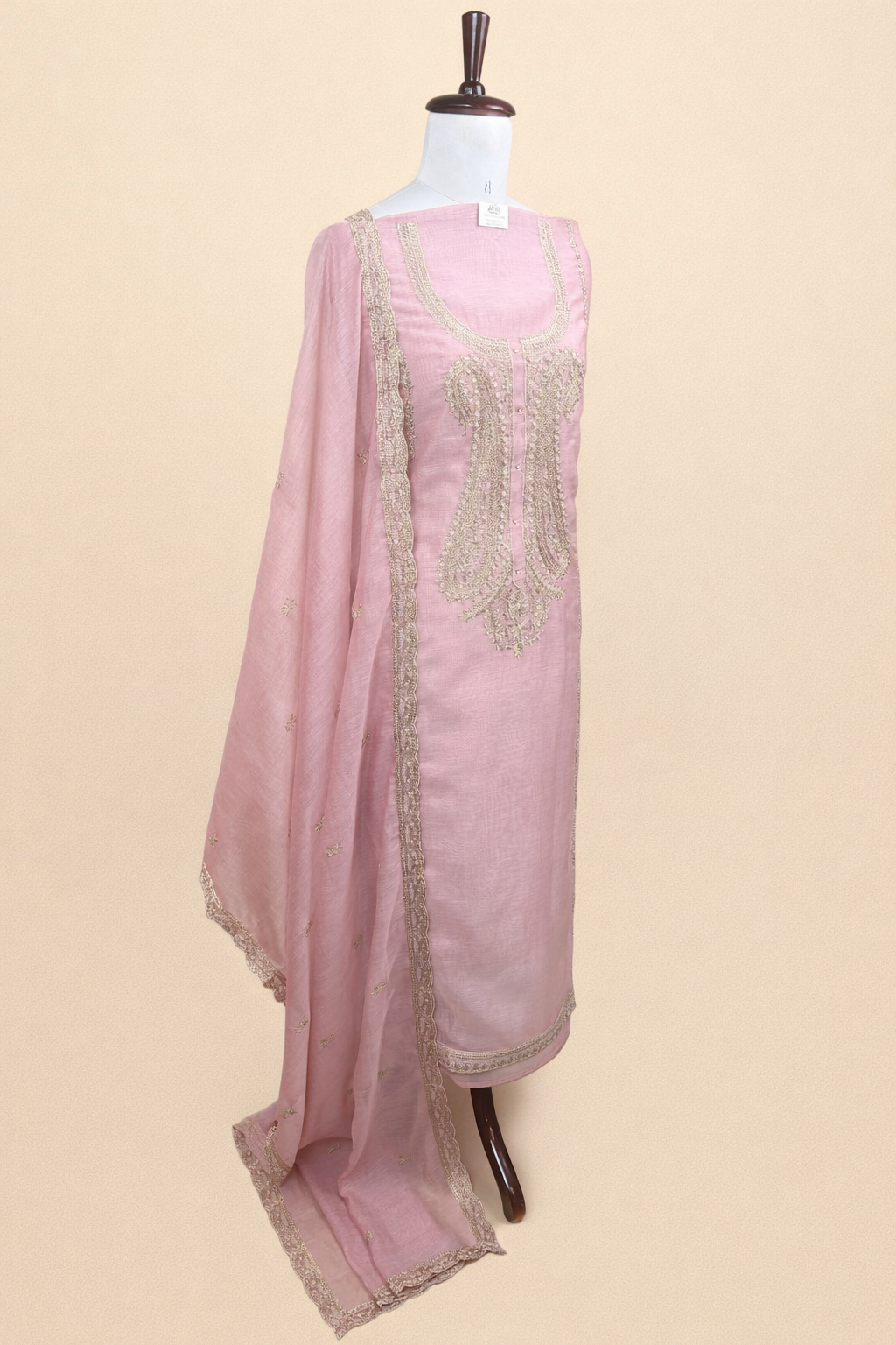 Luminous Petal Glow Unstitched Suit