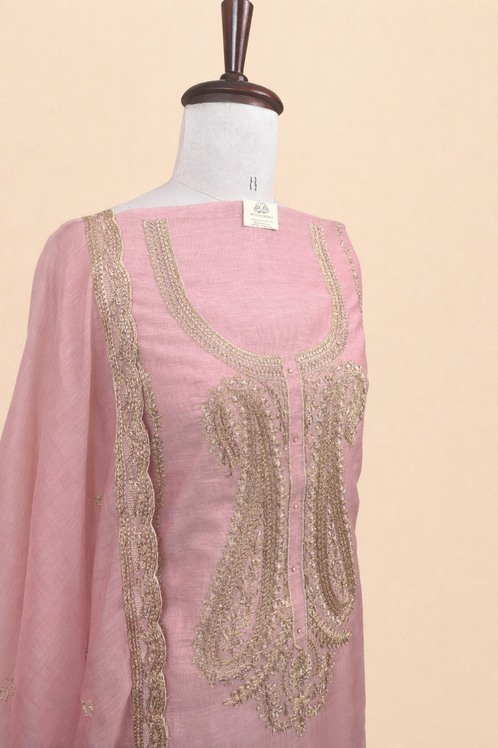 Luminous Petal Glow Unstitched Suit