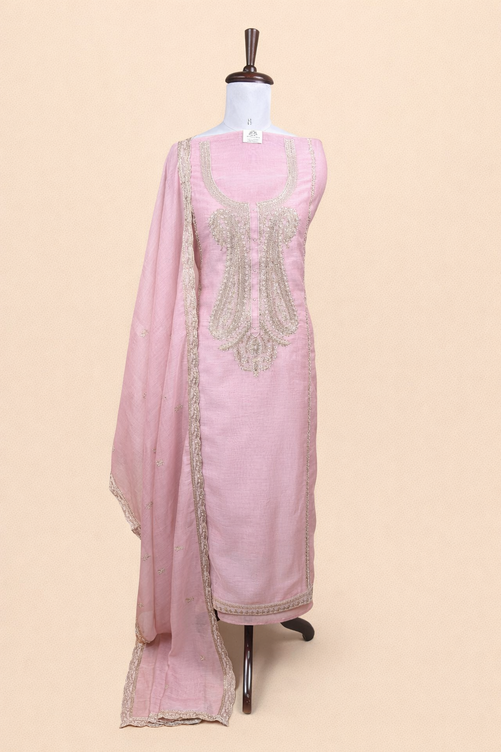 Luminous Petal Glow Unstitched Suit