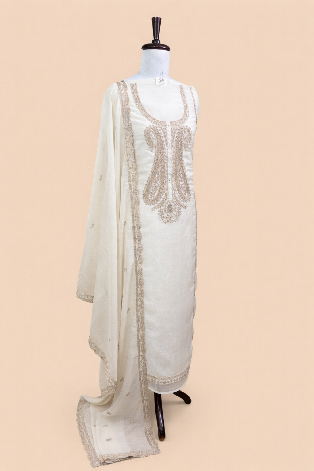Luminous Petal Glow Unstitched Suit