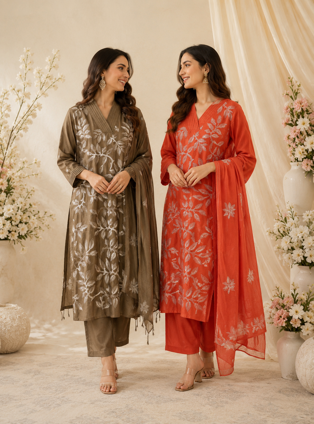 Zarmina Chanderi Silk Kurta Set