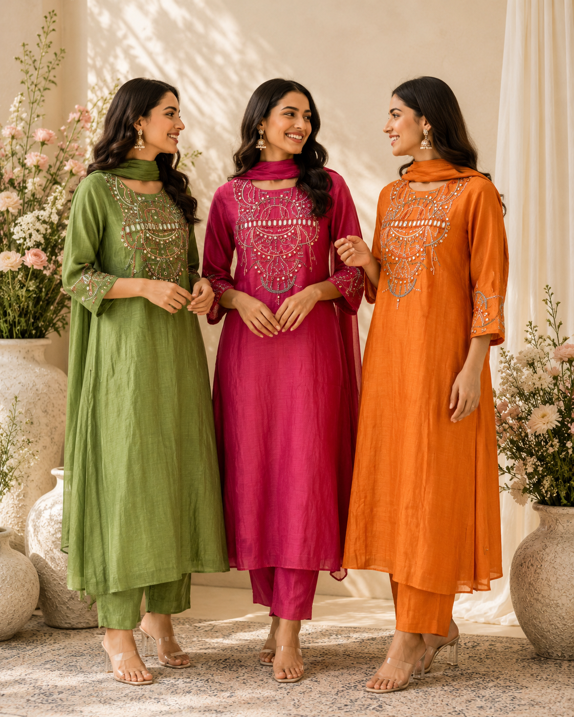 Rani Glam Mulchanderi Set