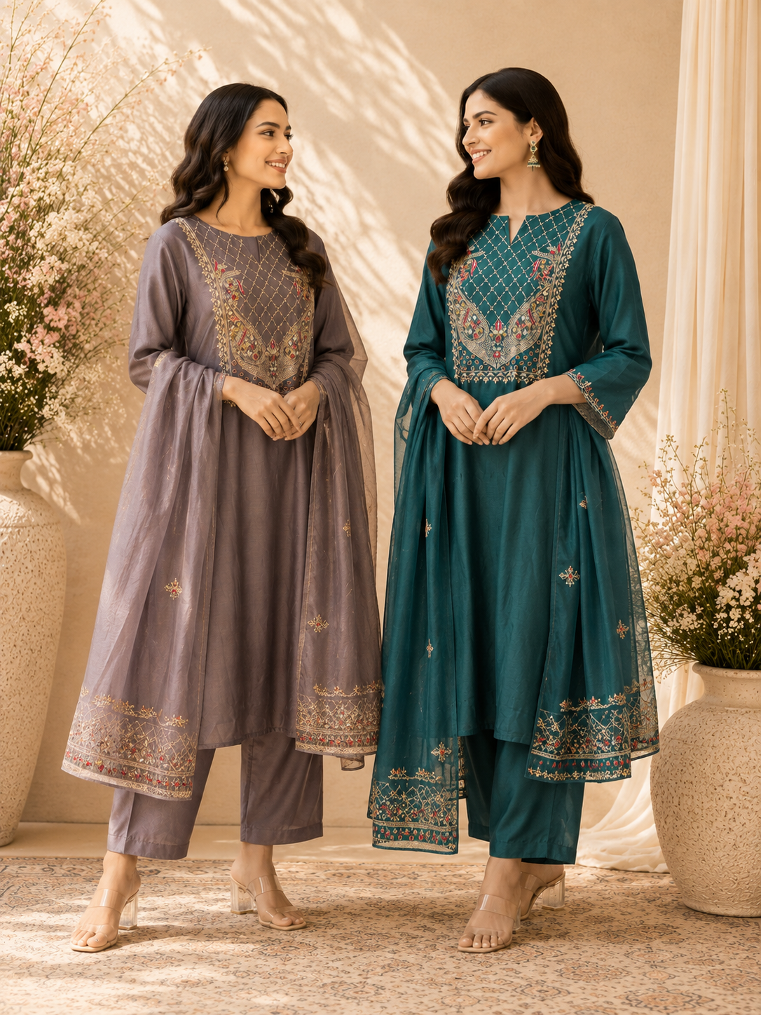 Meher Luxe Chanderi Set