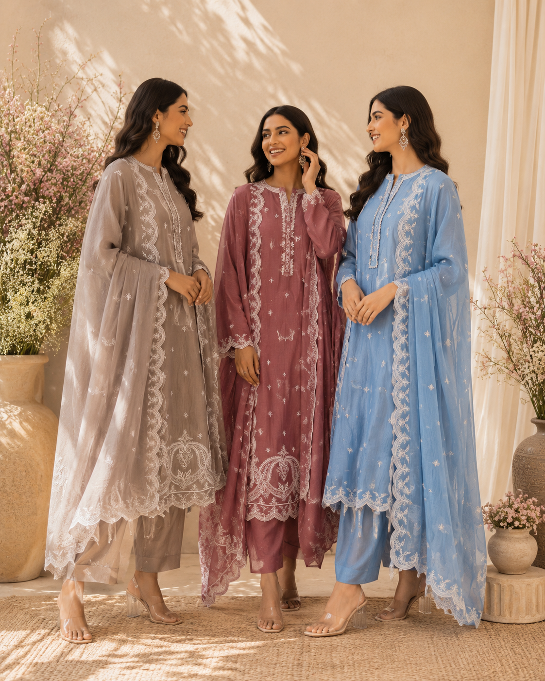 Gulchehra Mulmul Chanderi Unstitched Suit
