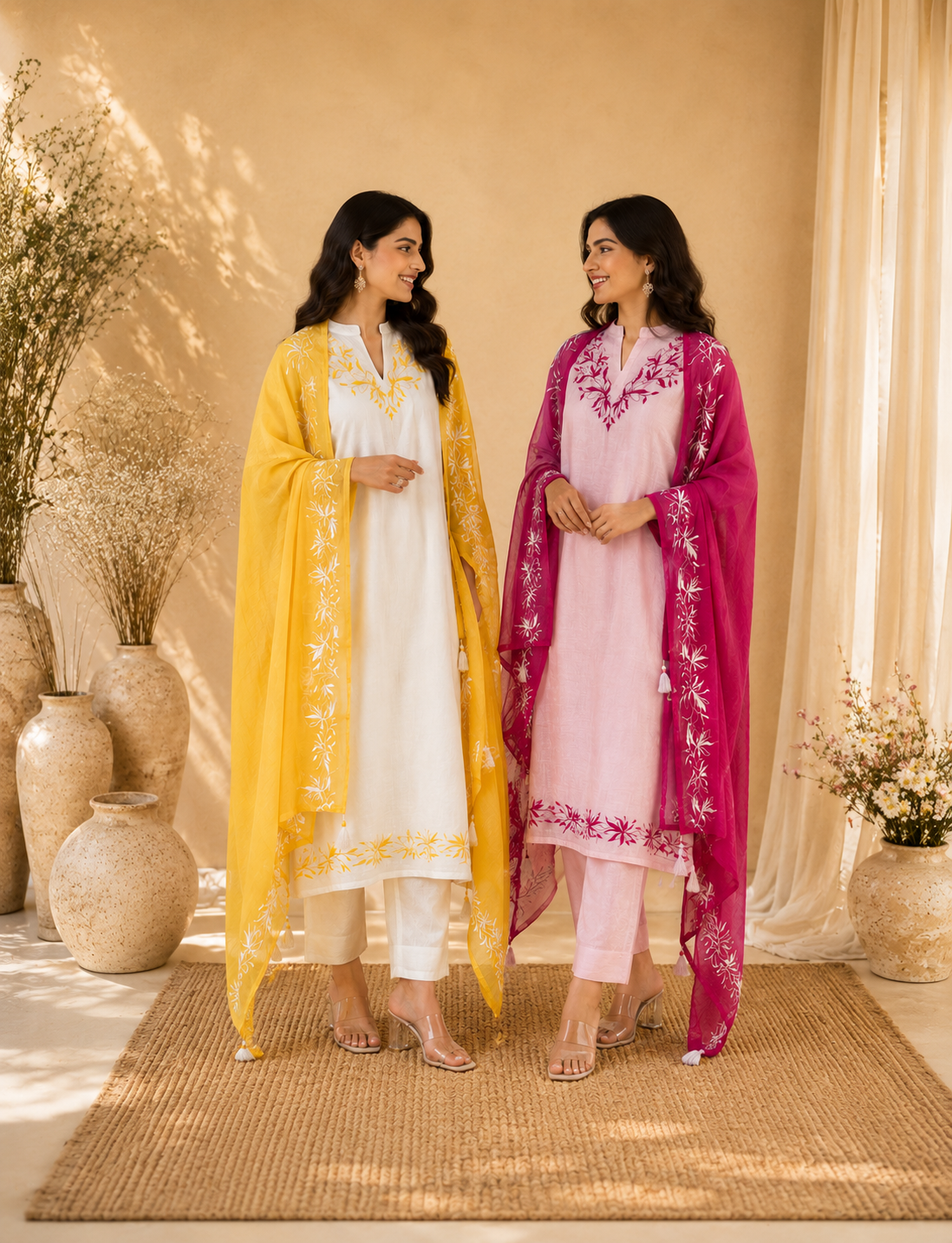 Zimal Grace Mulmul Chanderi Unstitched Suit