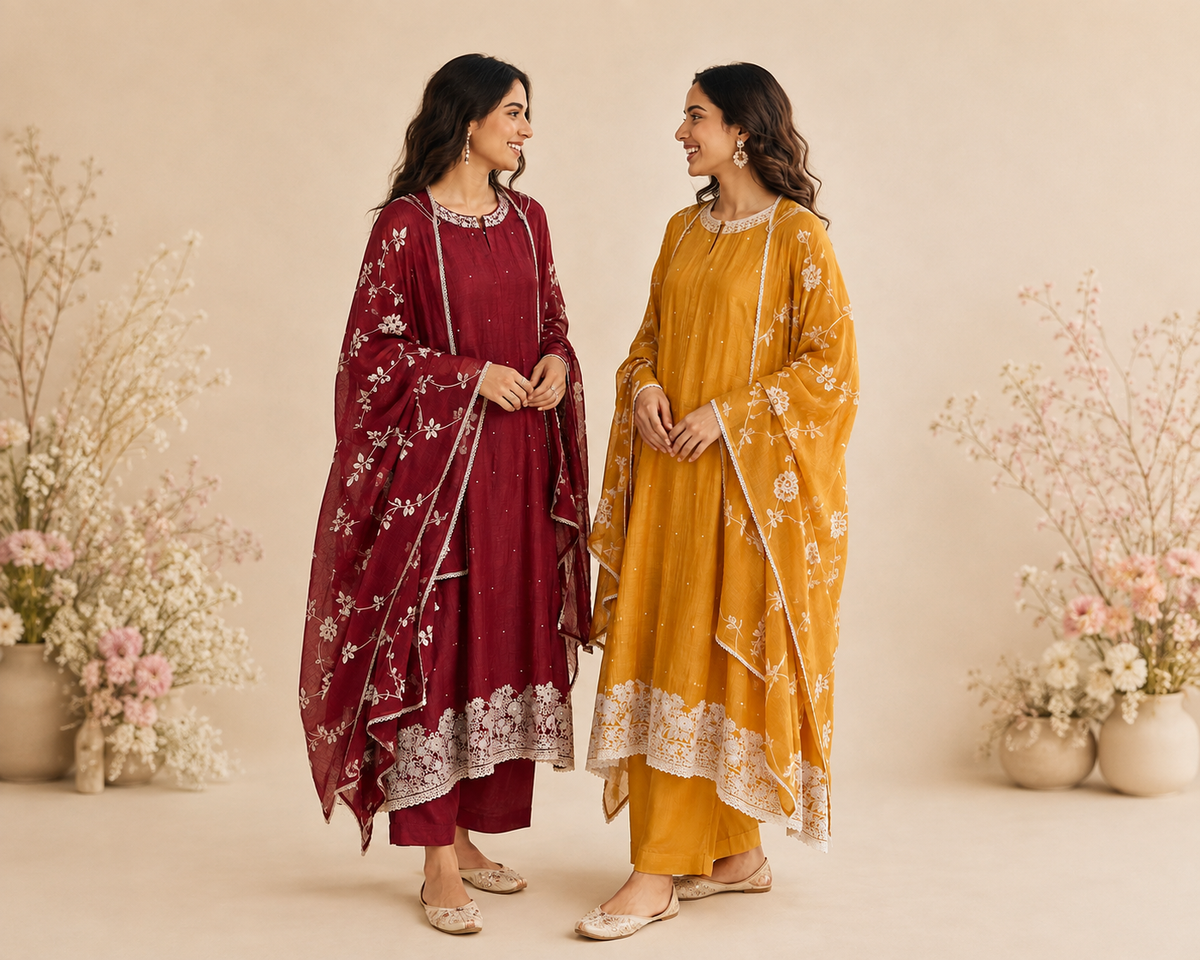 Tasneem Pearl Mulmul Chanderi Unstitched Suit