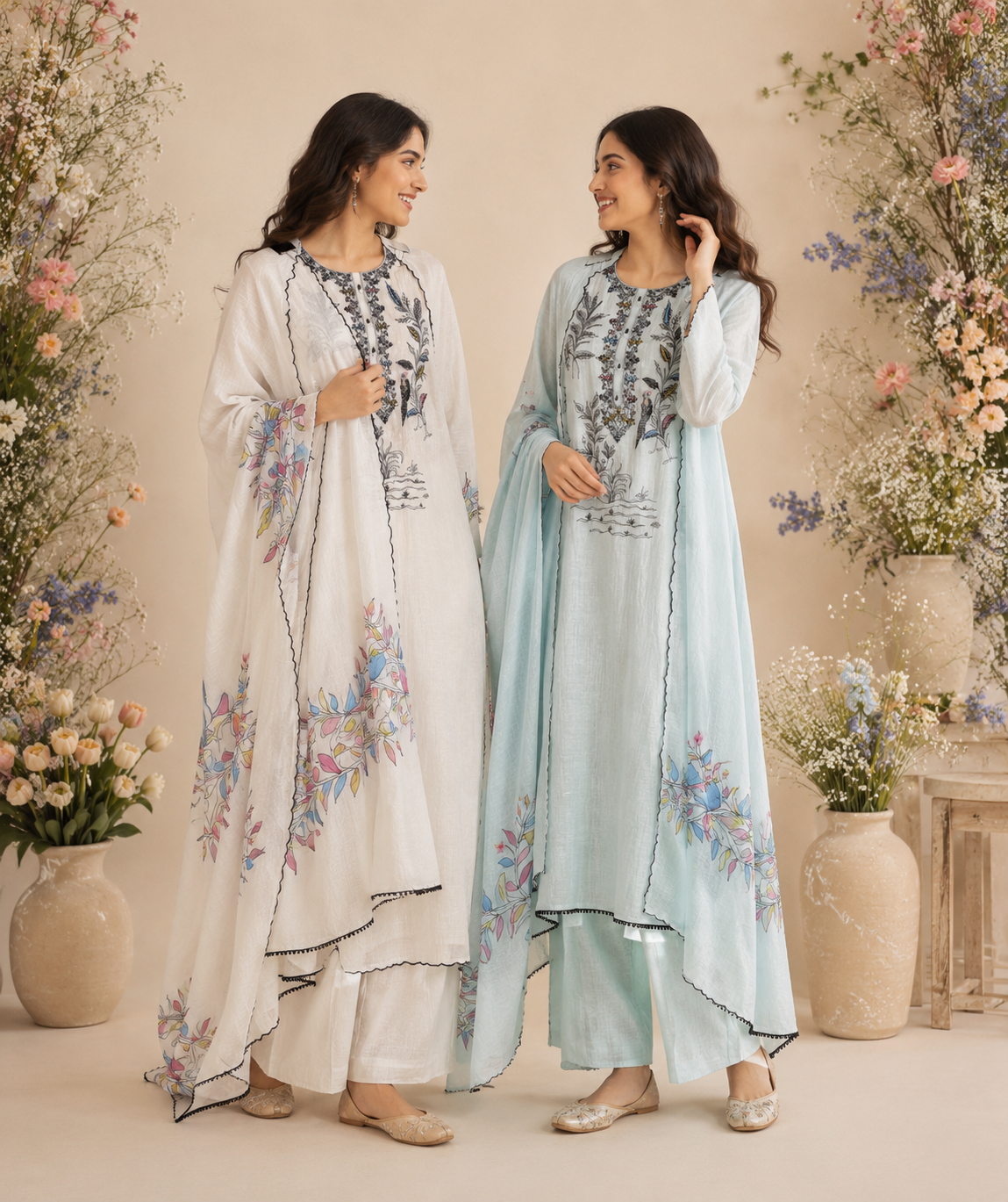 Zayba Grace Mulmul Chanderi Unstitched Suit