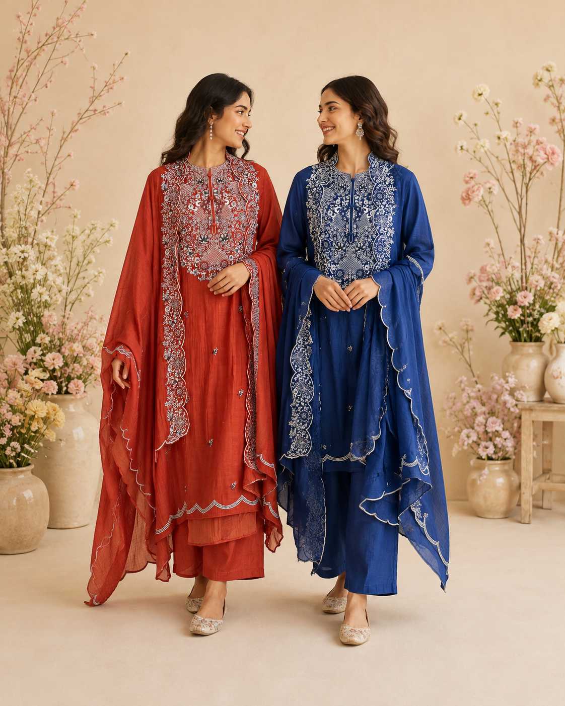 Lameesa Luxe Mulmul Chanderi Unstitched Suit