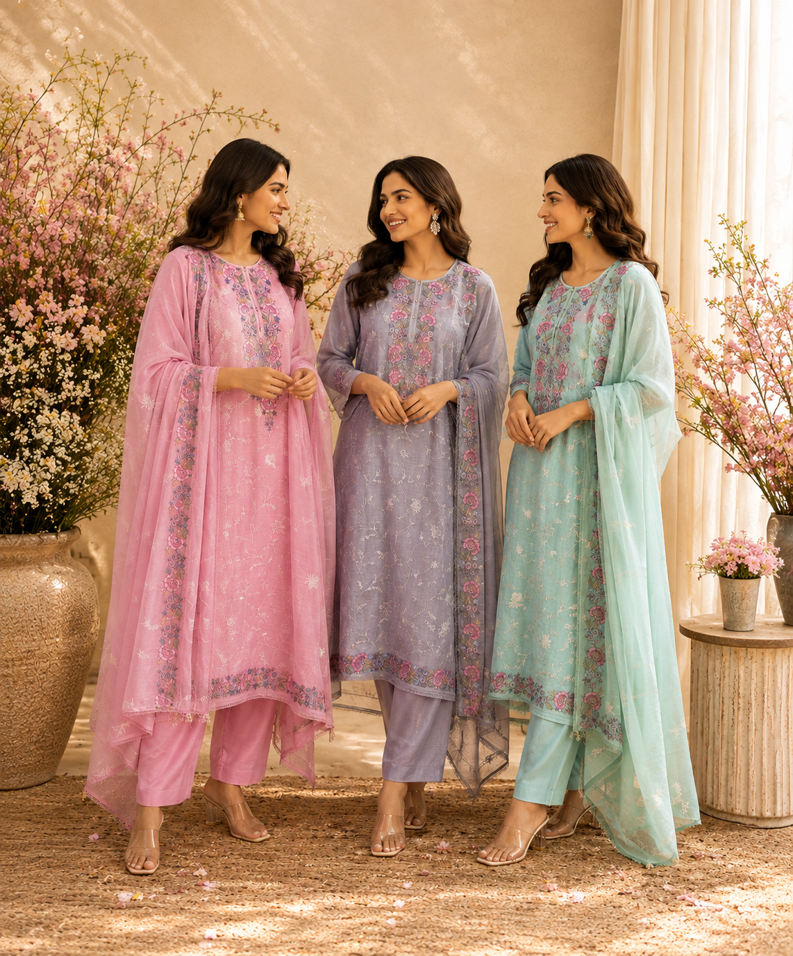 Abeer Grace Mulmul Chanderi Unstitched Suit
