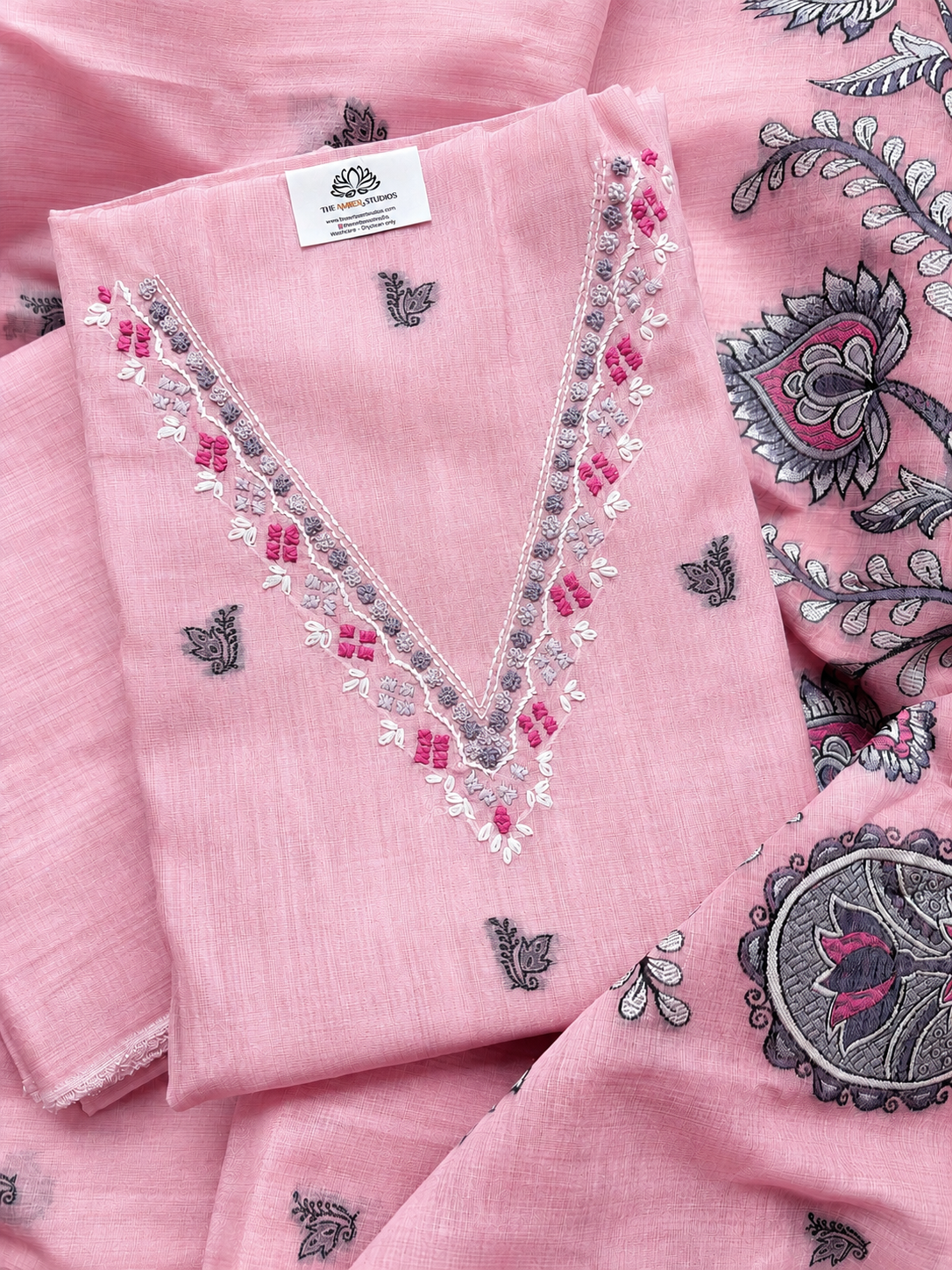 Kanaklata Jamdani Cotton Unstitched Suit