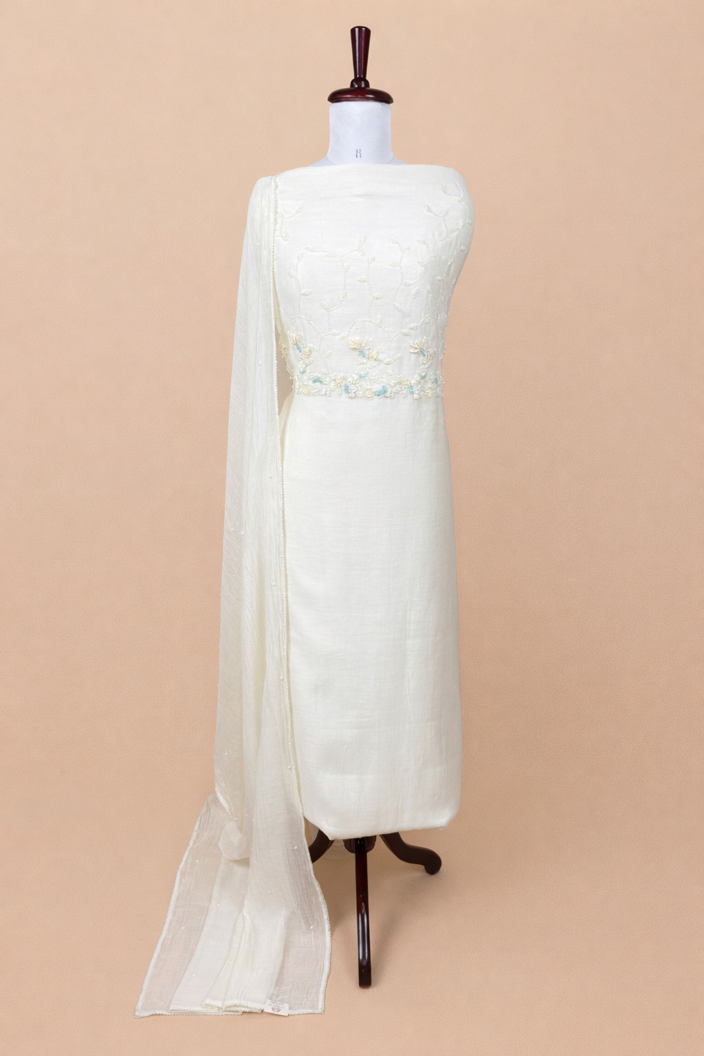 Mulmul Chanderi French Knot with Pearl Embroidery suit