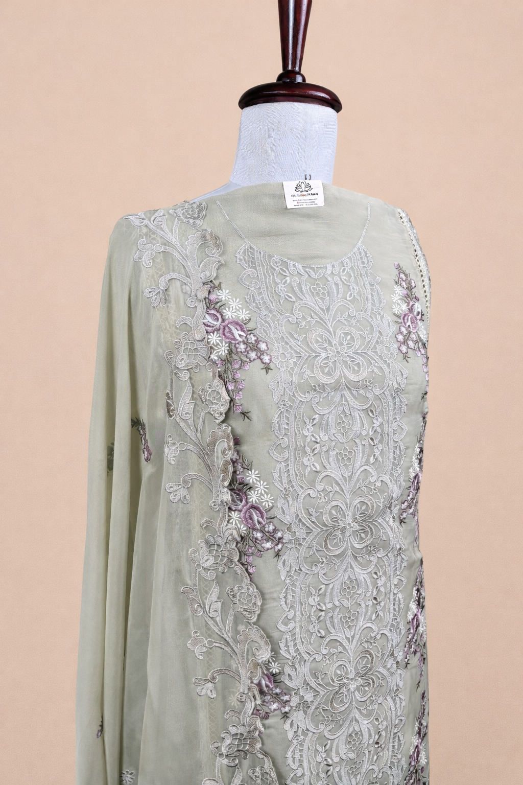 Pure Organza with Sequence and Floral Embroidery Suit