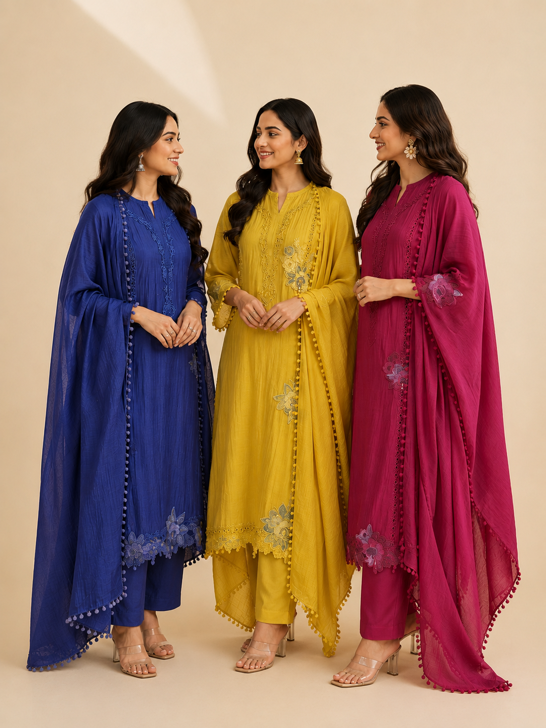 Flora Noor Unstitched Suit