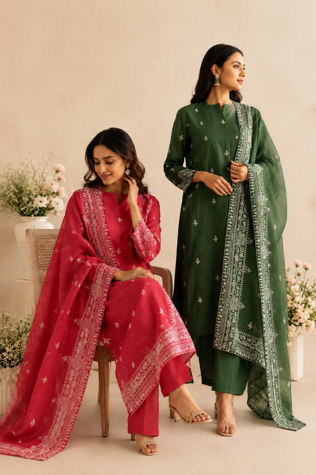 Inayat Grace Mulmul Chanderi Unstitched Suit